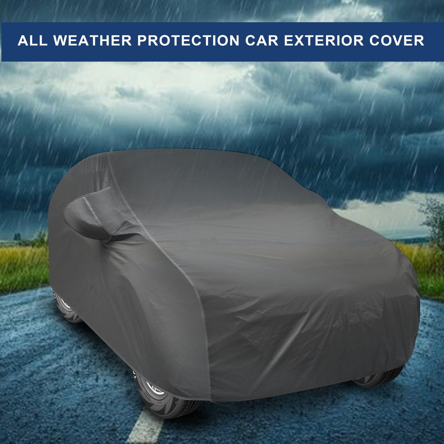 Waterproof Car Body Cover Grey