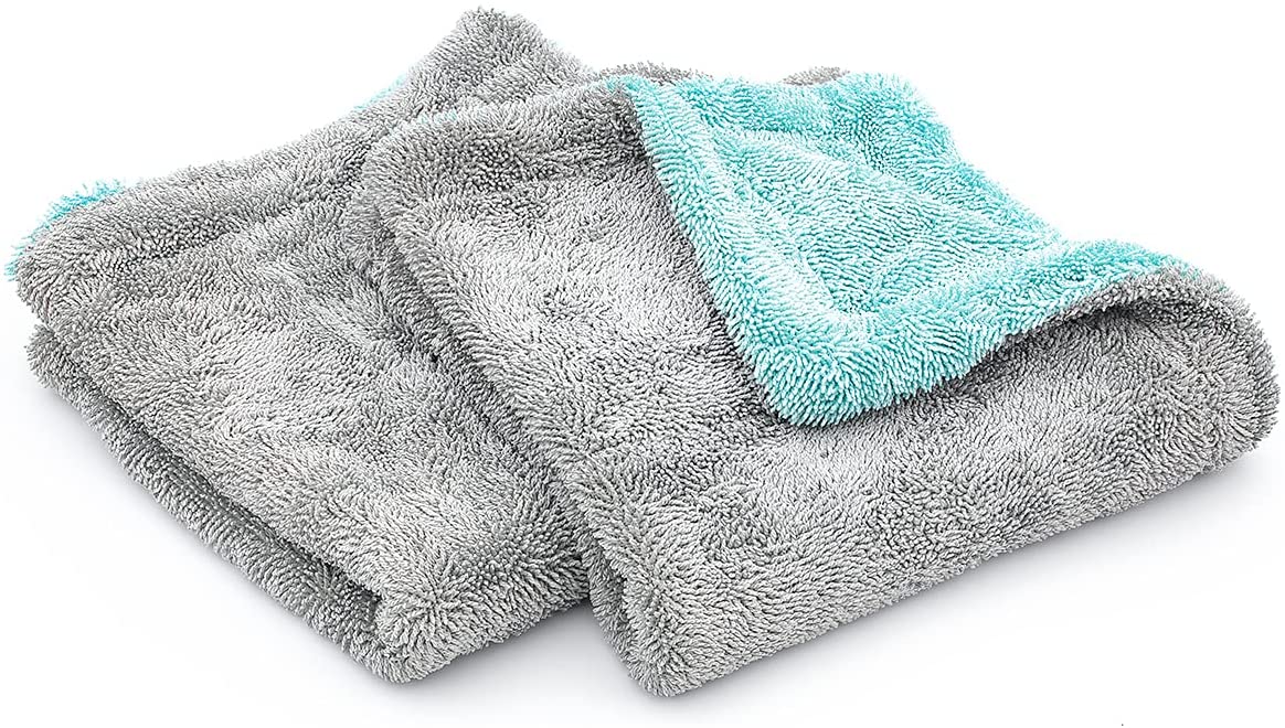 Auto Hub Heavy Microfiber Cloth for Car Cleaning and Detailing, Double Sided, Extra Thick Plush Microfiber Towel Lint-Free, 1200 GSM