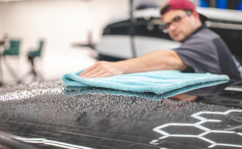 Auto Hub Heavy Microfiber Cloth for Car Cleaning and Detailing, Double Sided, Extra Thick Plush Microfiber Towel Lint-Free, 1200 GSM