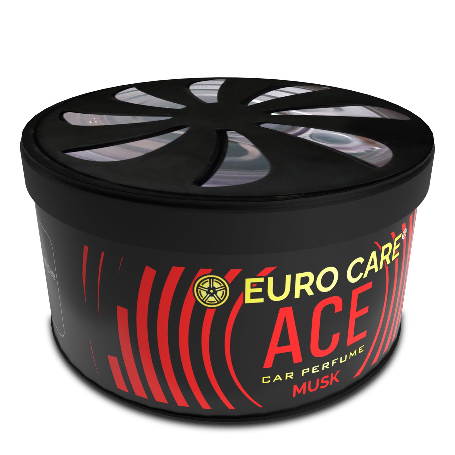 Euro Care Car Air Freshener with Essential Oils Fragrance in Wooden Diffuser (60 G)