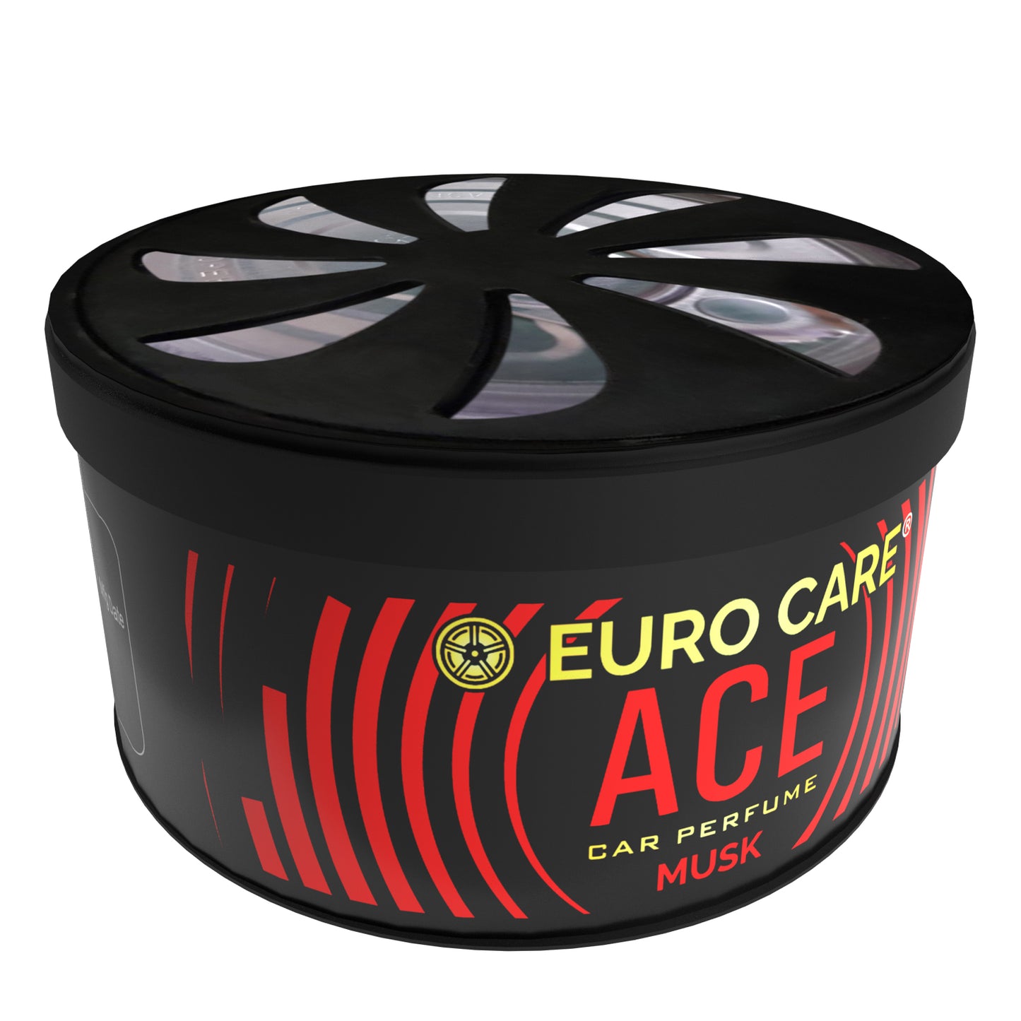 Euro Care Car Air Freshener with Essential Oils Fragrance in Wooden Diffuser (60 G) (Musk)- Pack of 1
