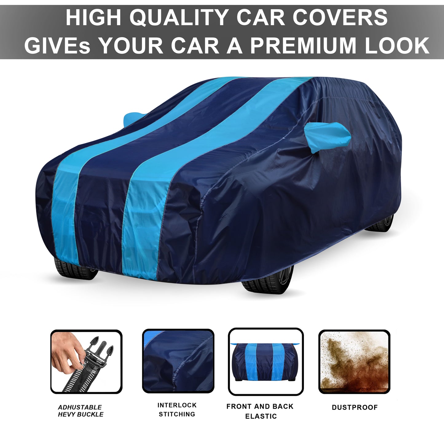 Taffeta Car Cover - Water-Resistant Navy Blue