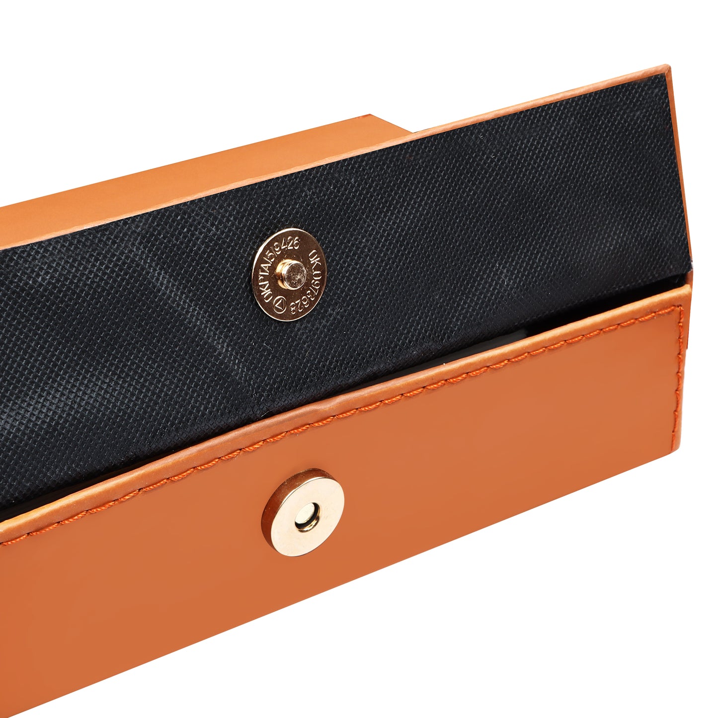 Auto Hub Leather Car Tissue Holder Box for Car, Home, Office with 100 Tissue Pulls - Chrome -Tan