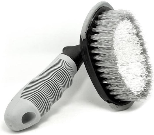 Auto Hub Tyre Cleaning Brush for Car with Long Bristles & Antislip Handle for Car Tire Cleaning & Scrubbing- Pack of 1