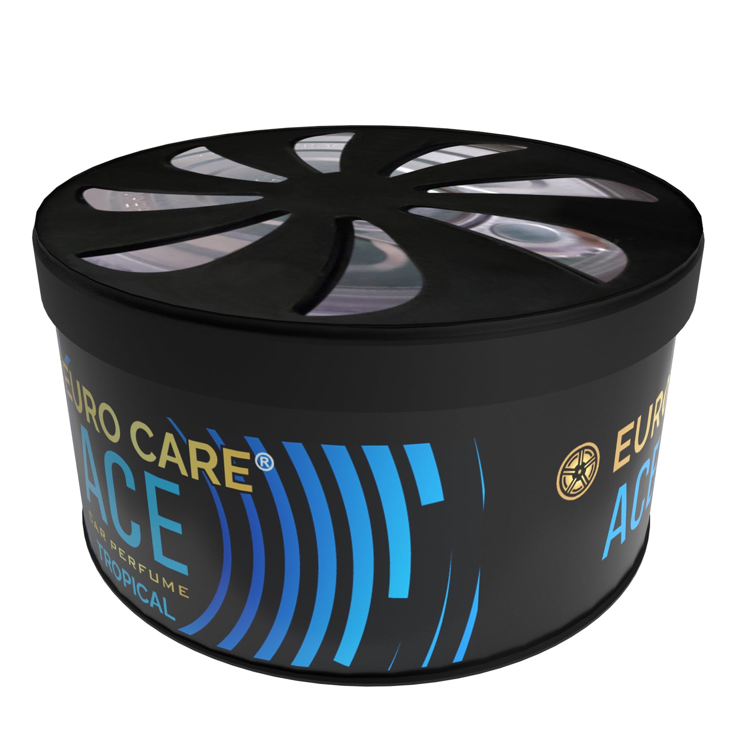 Euro Care Car Air Freshener with Essential Oils Fragrance in Wooden Diffuser (60 G)
