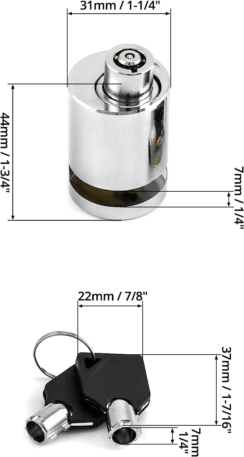 Auto Hub Anti Theft Heavy Duty Disc Brake Lock Chrome, Painted Finish