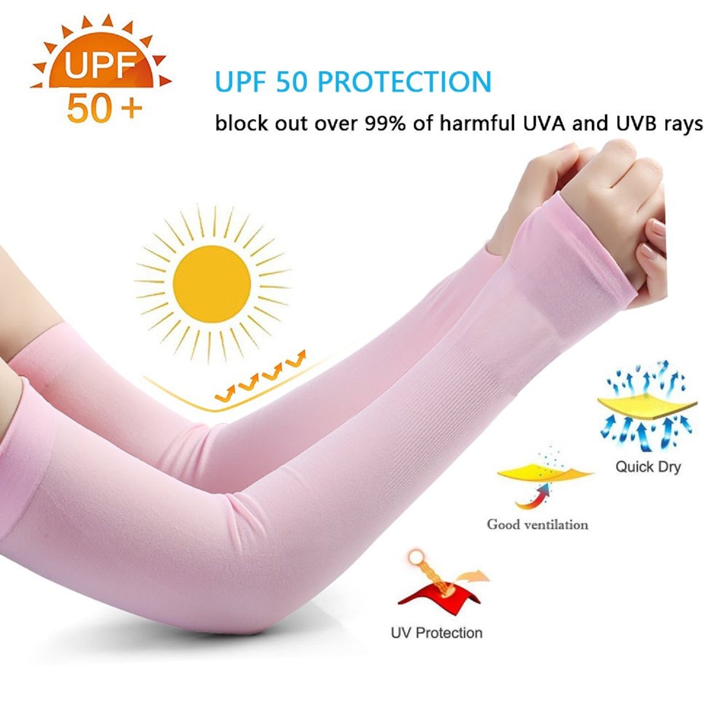 Arm Sleeves for Men & Women Pink