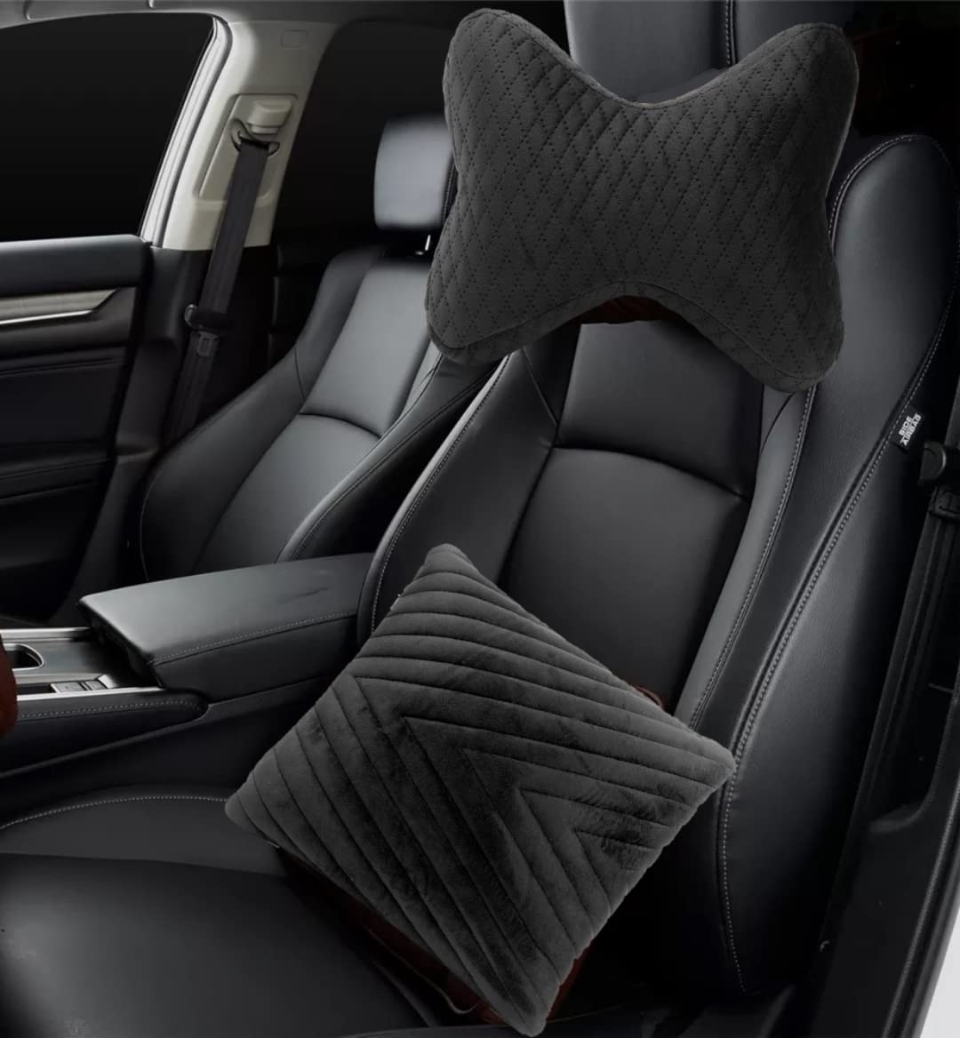 Memory Foam Backrest Support Cushion and Headrest Neck Rest for Car