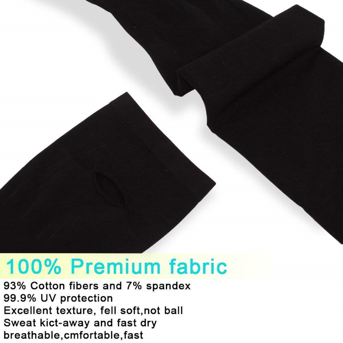 Arm Sleeves for Men & Women Black