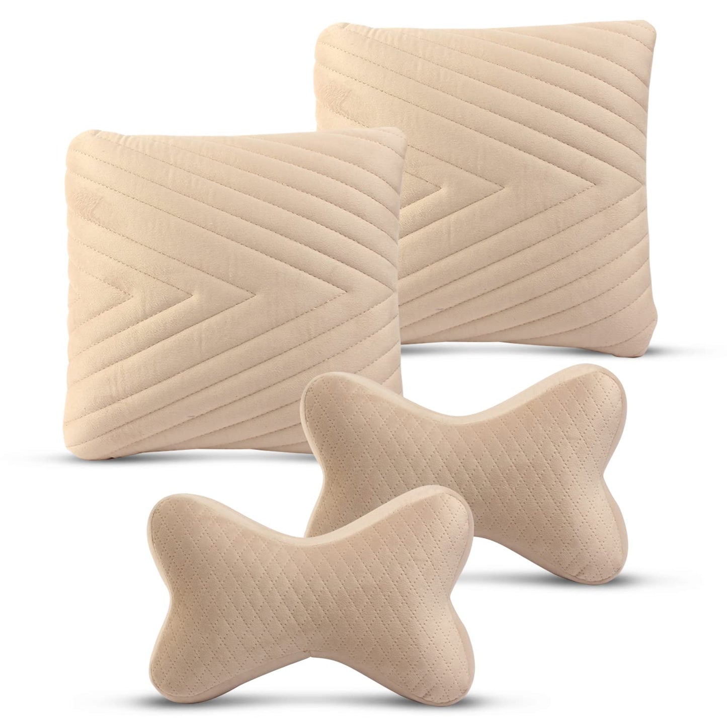 Memory Foam Backrest Support Cushion and Headrest Neck Rest for Car