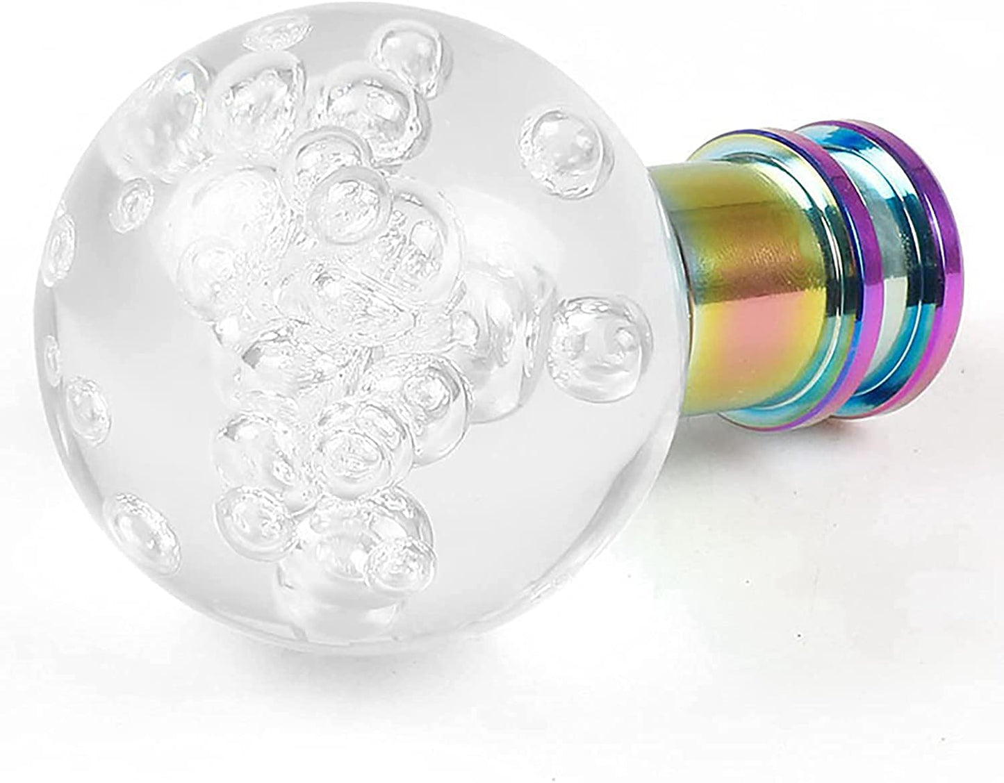 Car Gear Shifter Lever Crystal White Round