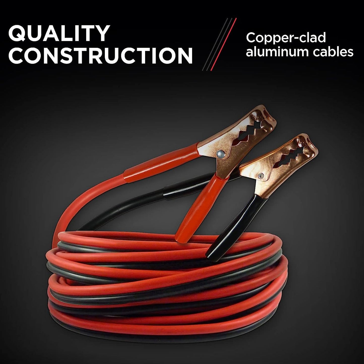 Auto Hub Battery Jumper Cable, Booster Cable for Car Battery for Jump Starting Dead or Weak Batteries - 500 amp, 6 feet