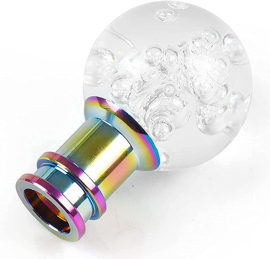 Car Gear Shifter Lever Crystal White Round