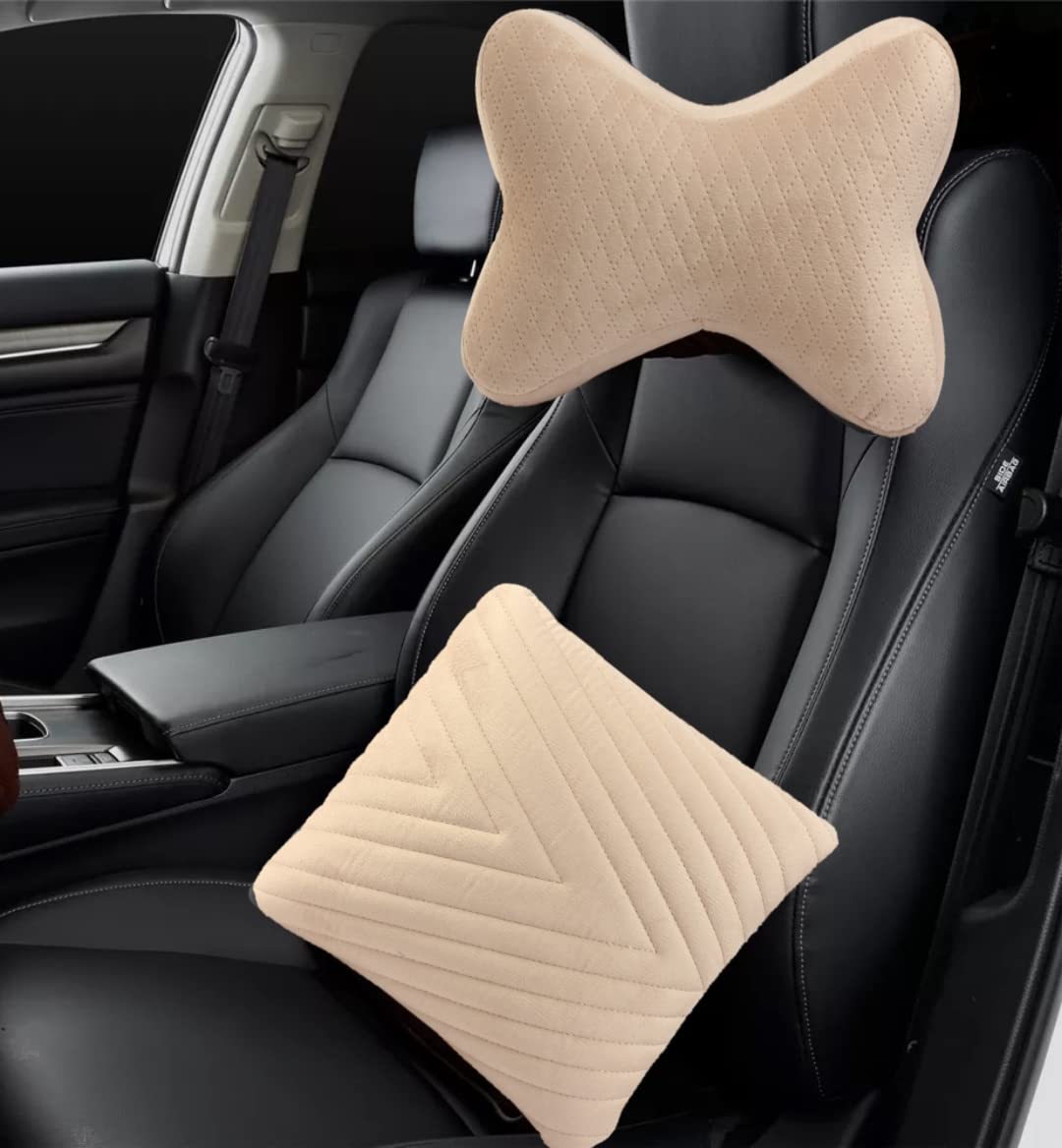 Memory Foam Backrest Support Cushion and Headrest Neck Rest for Car
