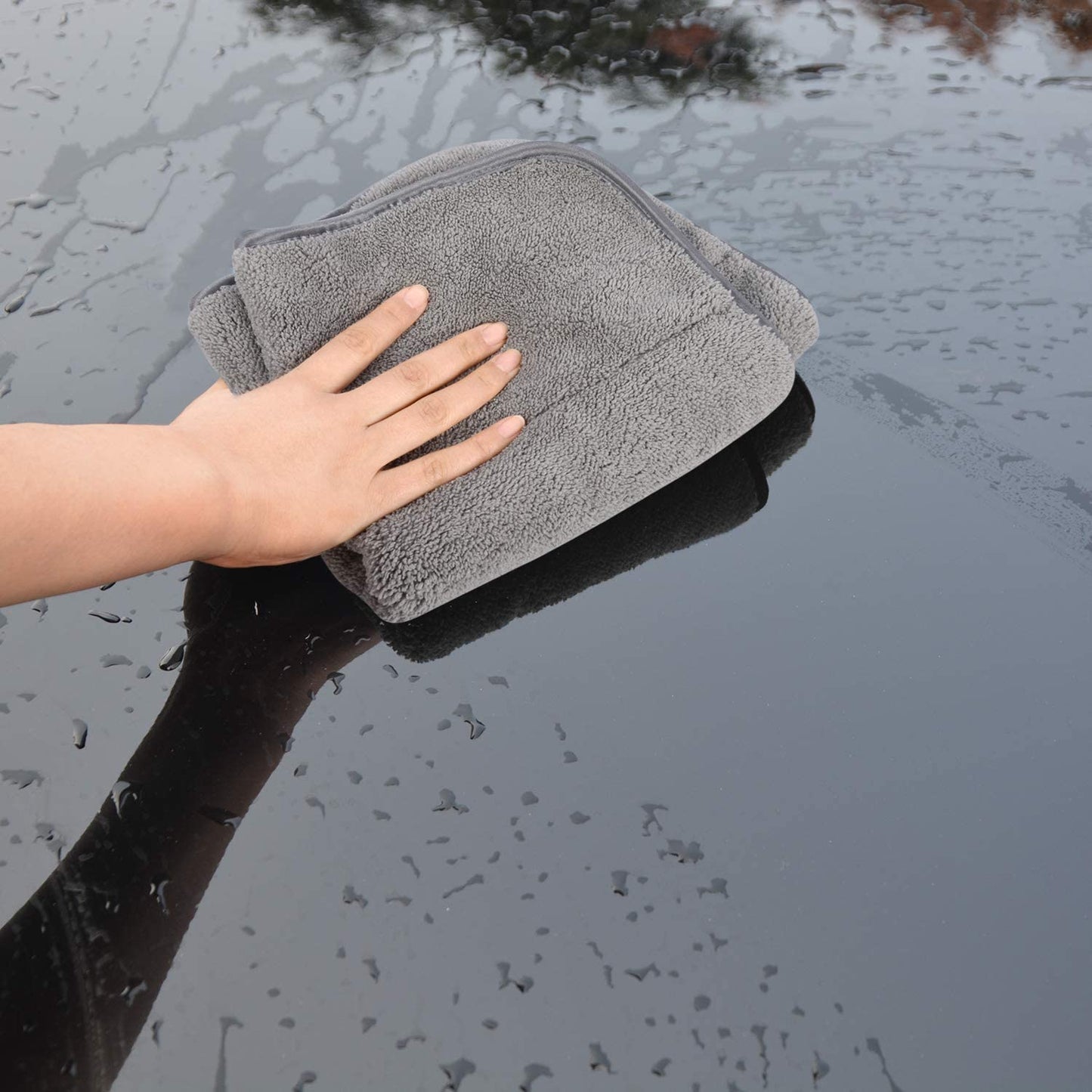 Thick Plush 800GSM Microfiber cloth 40x40 CM Pack of 3 Mix