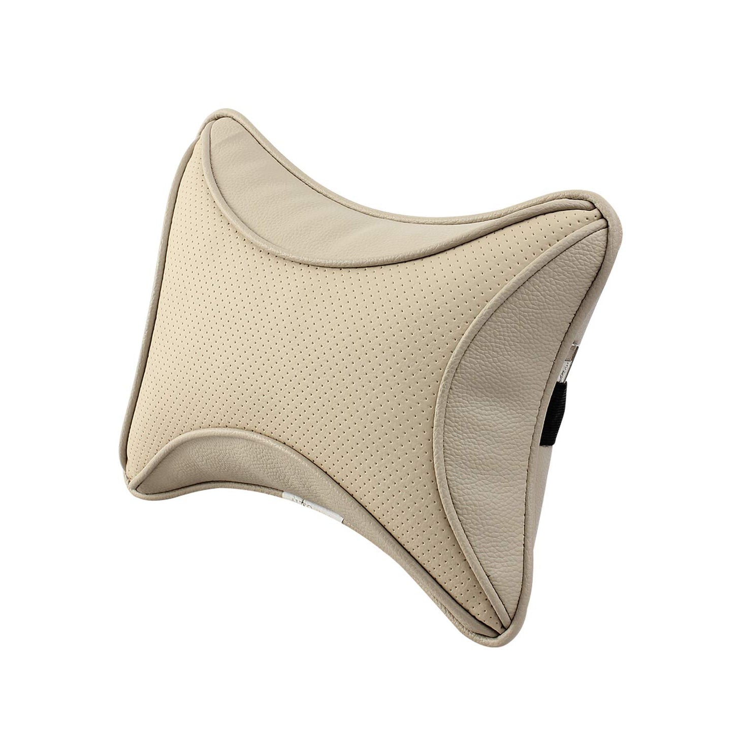 Auto Hub Car Faux Leather Neck Rest Pillow / Cushion for All Cars- Pack of 2