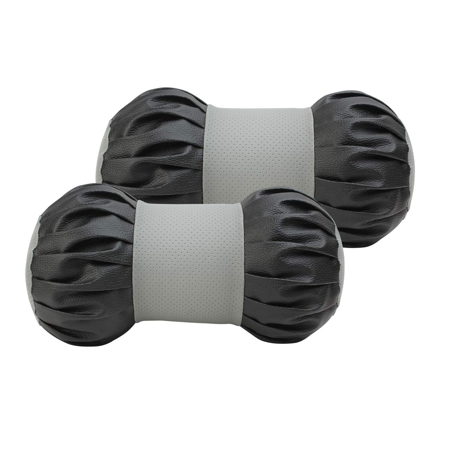 Auto Hub Faux Leather Car Neck Rest for All Cars for Neck Support Car Cushion for Headrest- Pack of 2