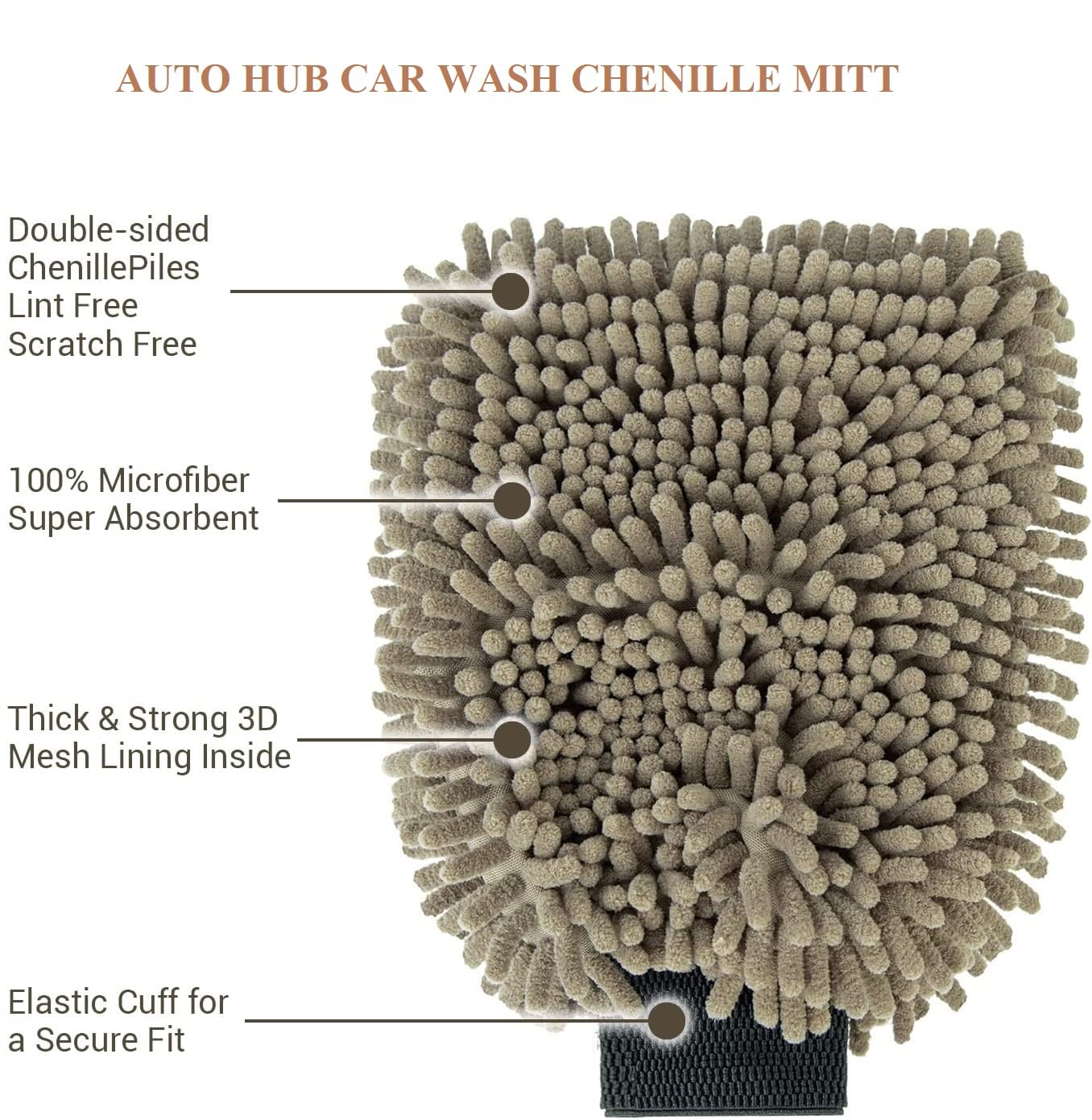 Super Soft Microfiber Car Cleaning Cloth and Wash Mitt 1700 GSM Combo