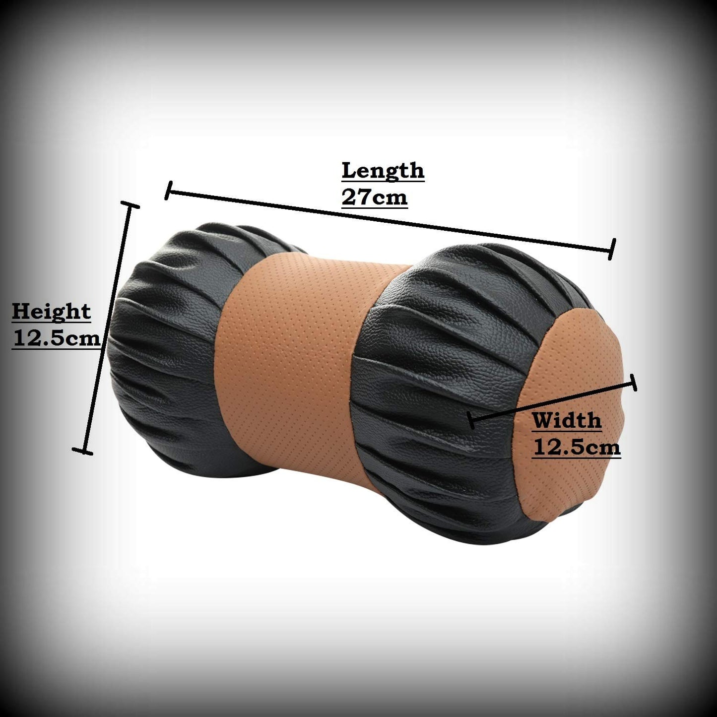 Auto Hub Faux Leather Car Neck Rest for All Cars for Neck Support Car Cushion for Headrest- Pack of 2