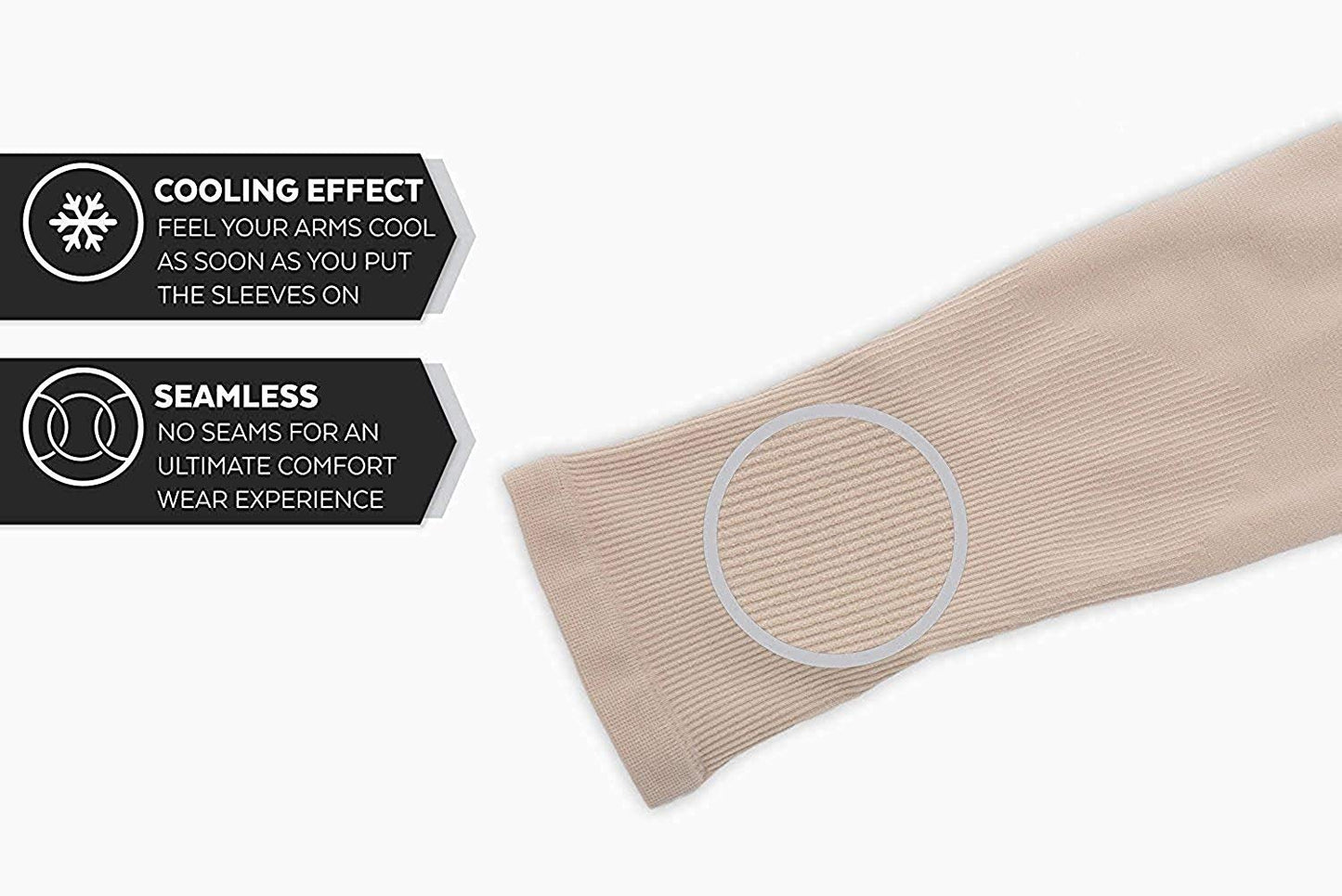 Arm Sleeves for Men & Women Beige