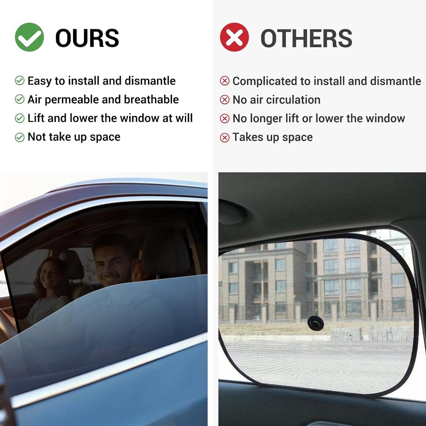 Car Side Window Sunshade, Curtains Sun Shade