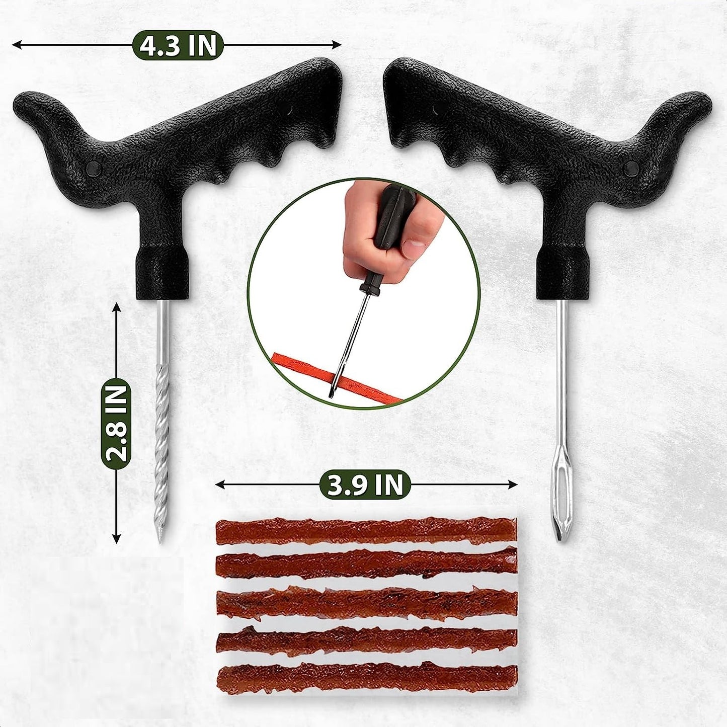 Auto Hub Tubeless Tyre Puncture Repair Kit for Car & Bike, Car Puncture Kit includes Plier and Puncture Strips