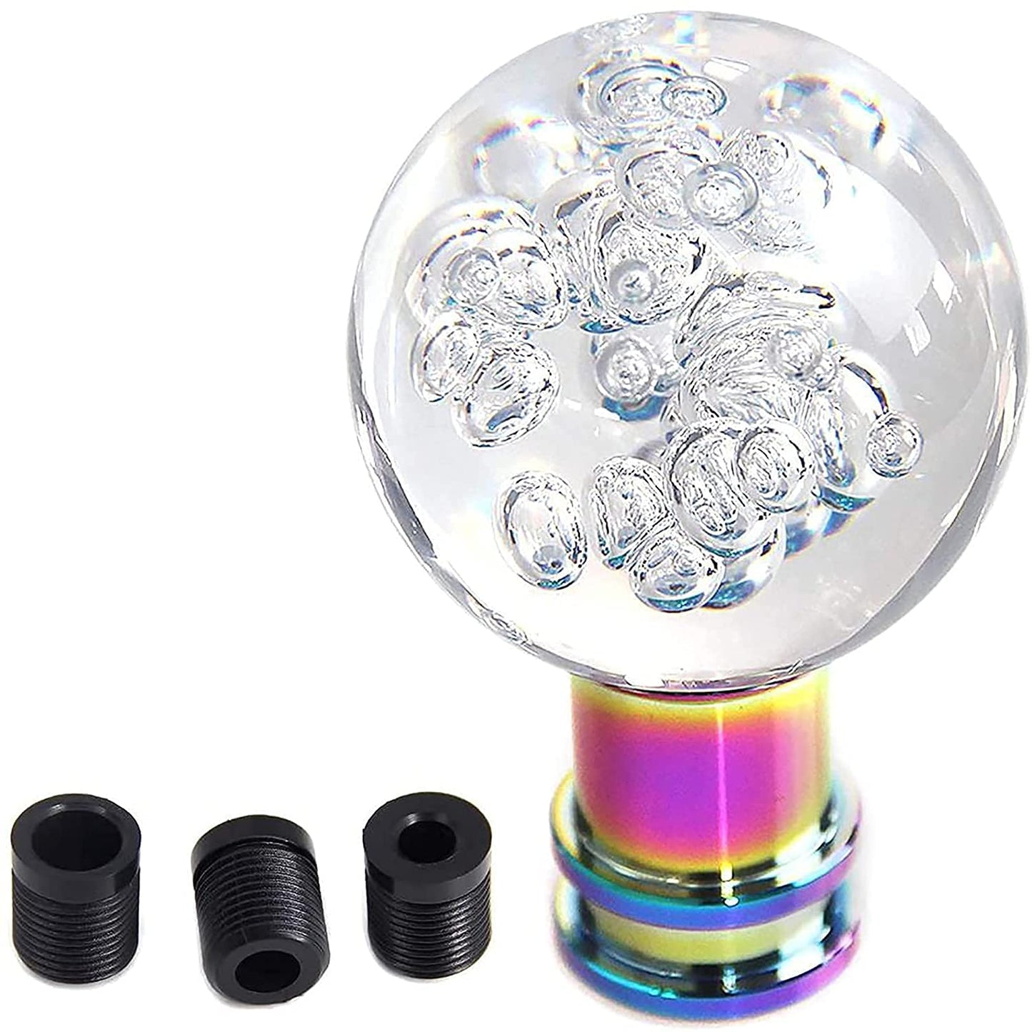 Car Gear Shifter Lever Crystal White Round