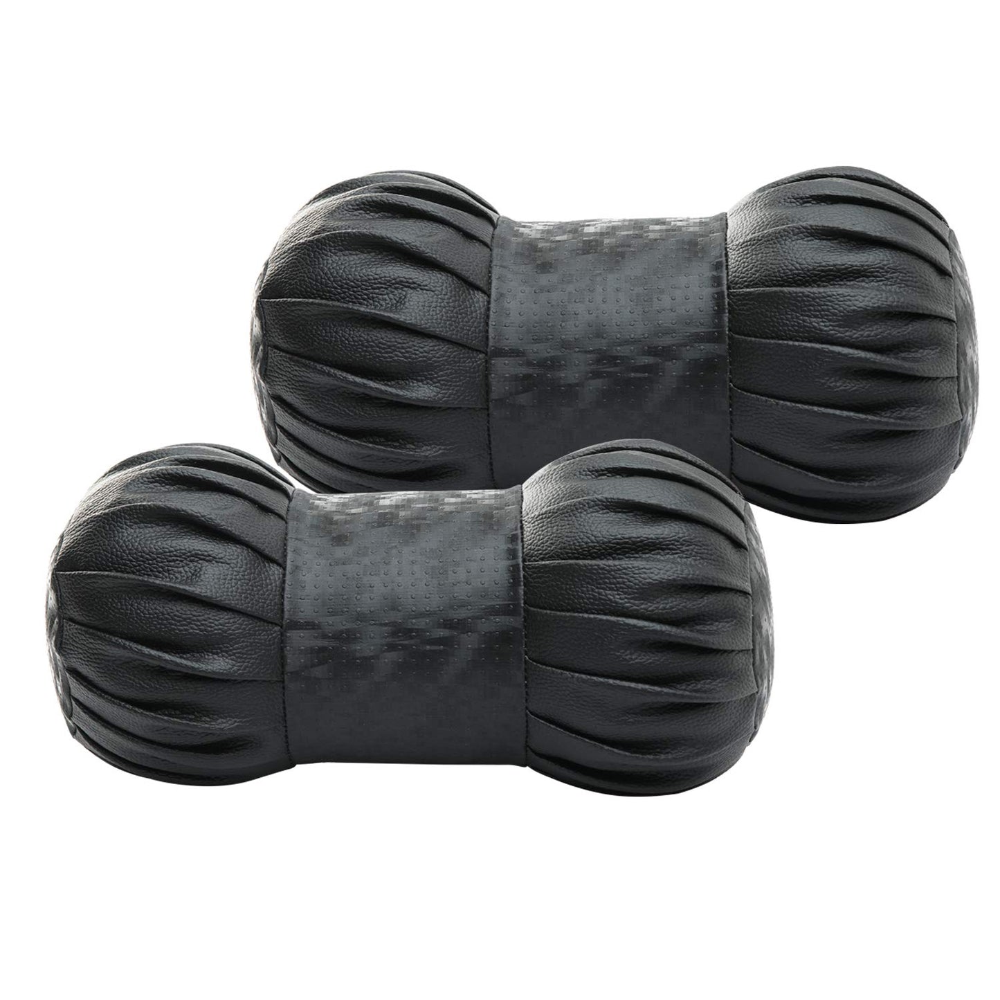 Auto Hub Faux Leather Car Neck Rest for All Cars for Neck Support Car Cushion for Headrest- Pack of 2