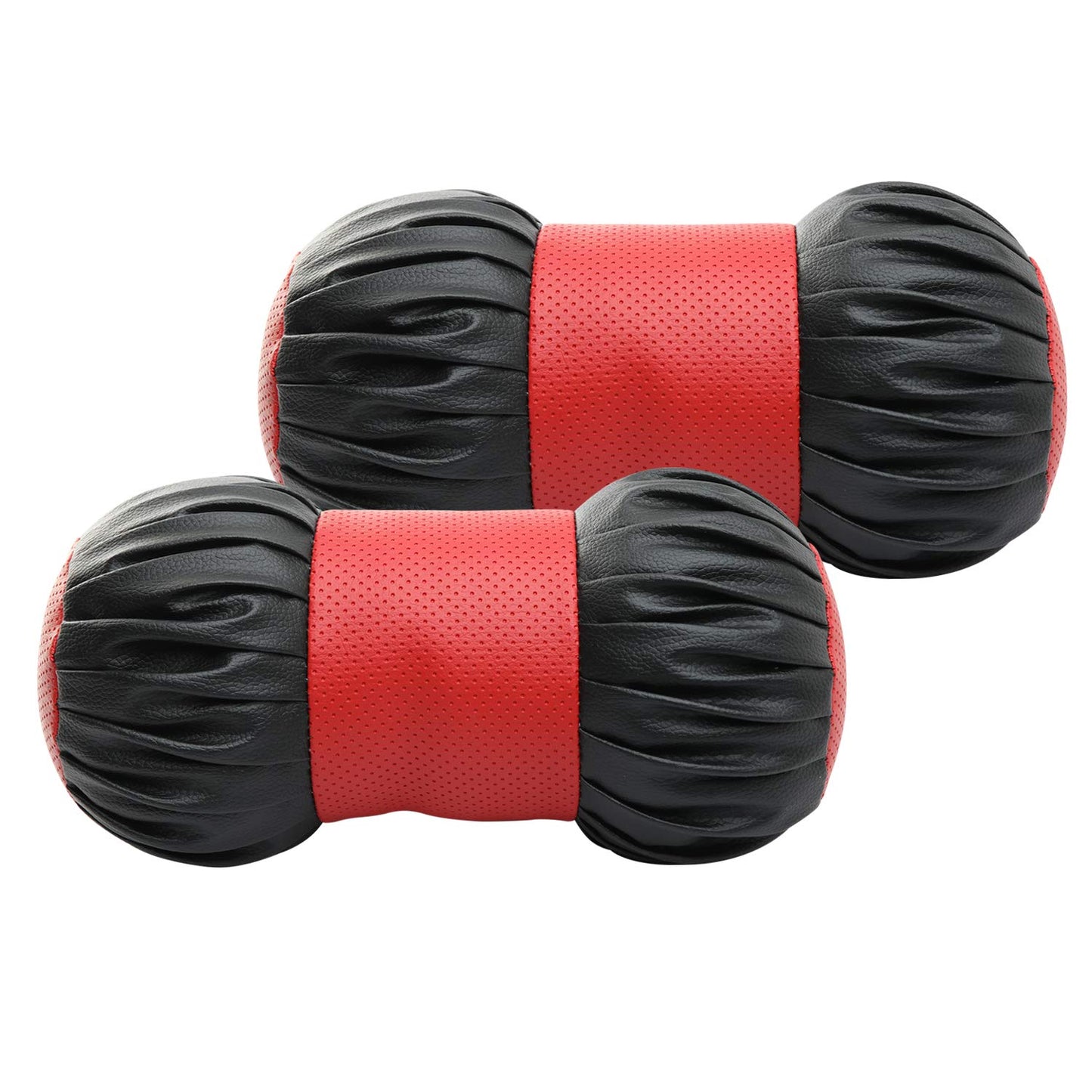Auto Hub Faux Leather Car Neck Rest for All Cars for Neck Support Car Cushion for Headrest- Pack of 2
