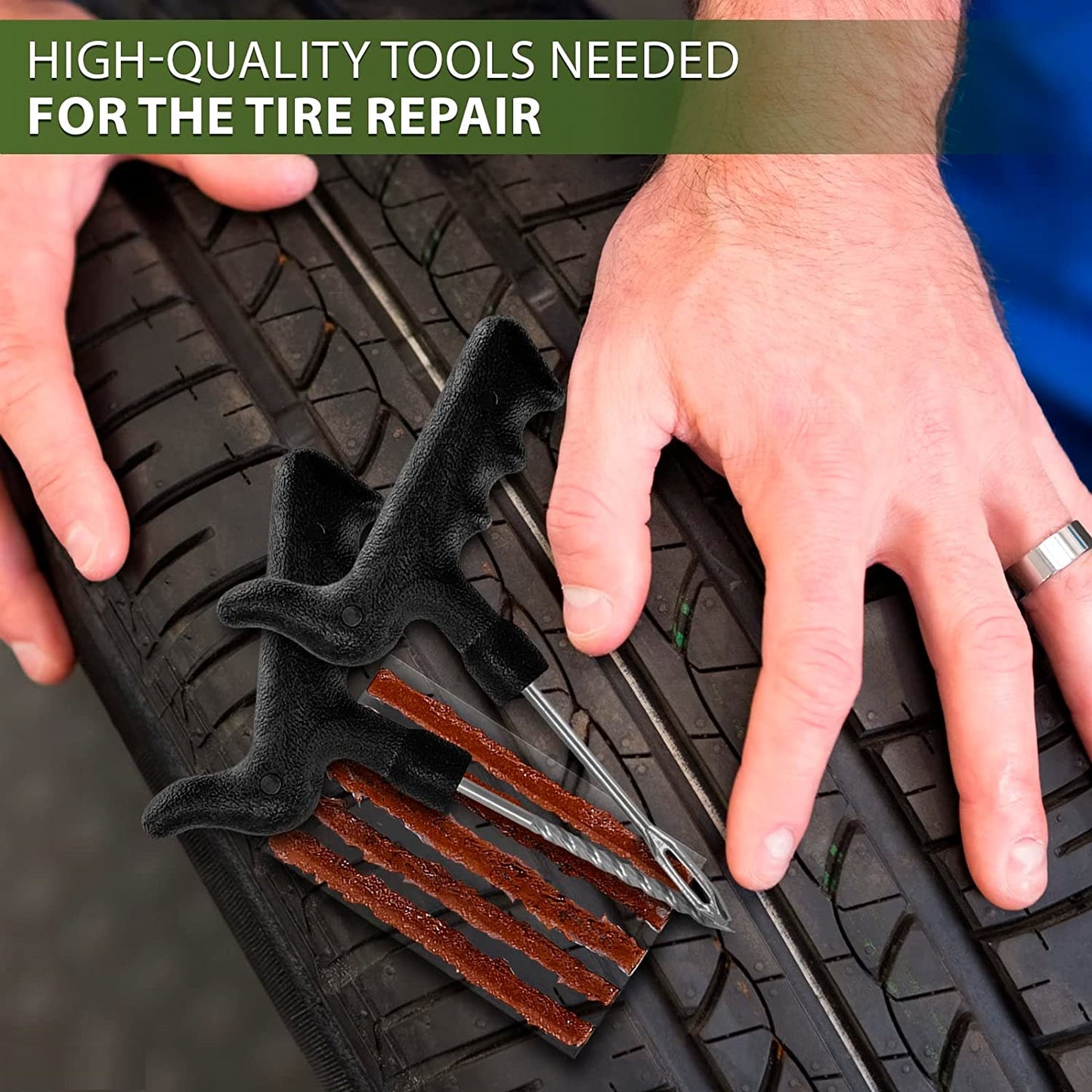 Auto Hub Tubeless Tyre Puncture Repair Kit for Car & Bike, Car Puncture Kit includes Plier and Puncture Strips