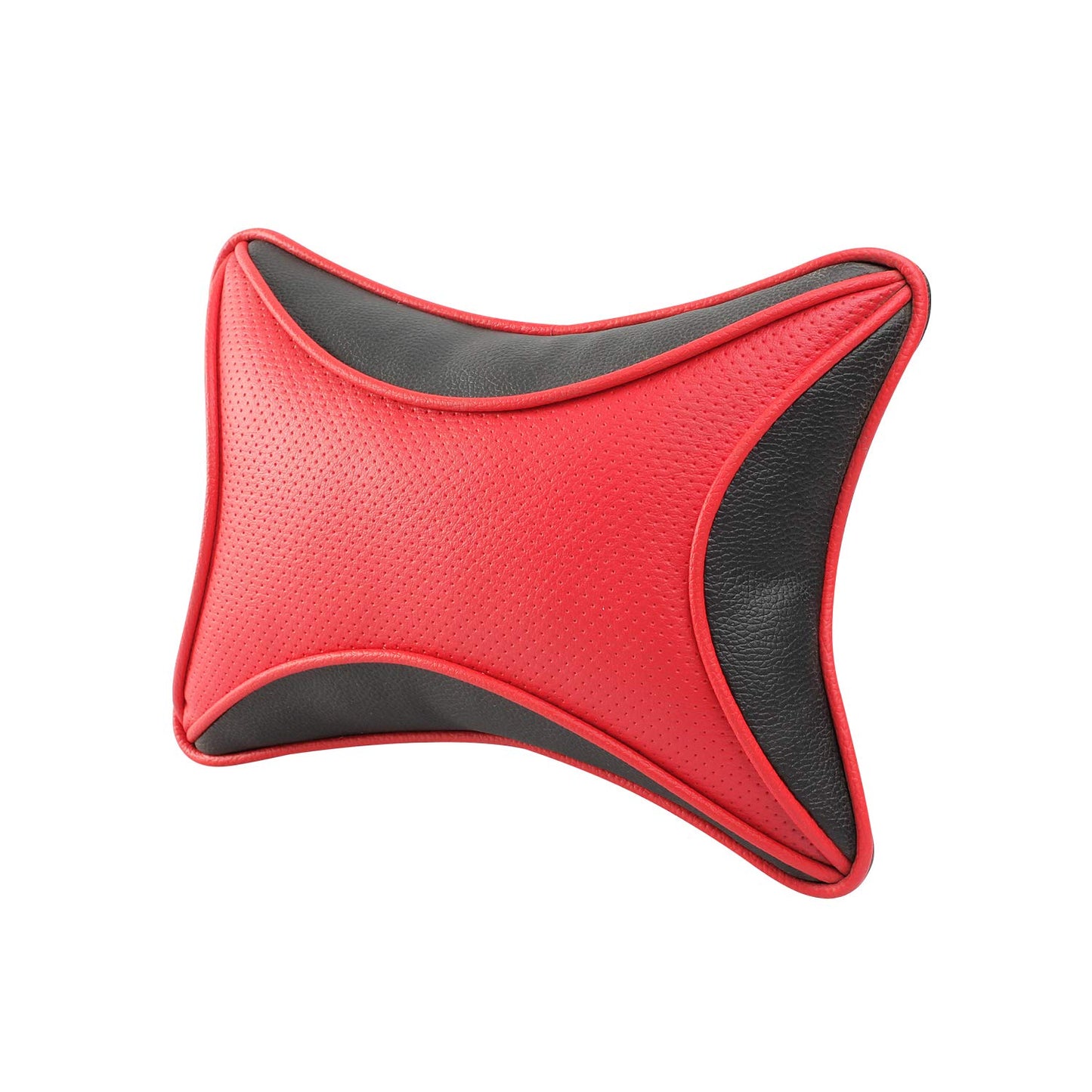 Auto Hub Car Faux Leather Neck Rest Pillow / Cushion for All Cars- Pack of 2