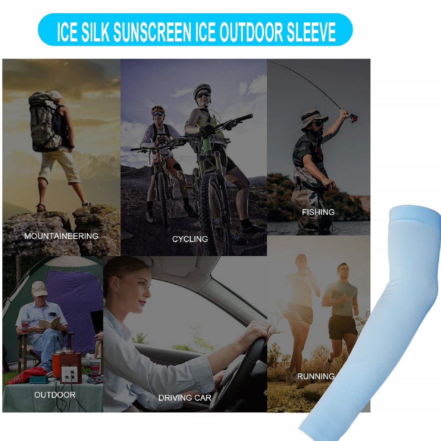 Arm Sleeves for Men & Women Blue