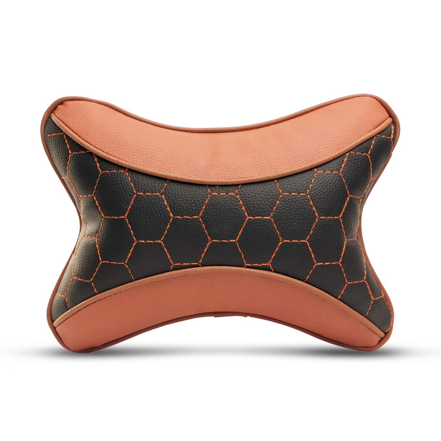 Auto Hub Faux Leather Car Neck Rest for All Cars for Neck Support Car Cushion for Headrest- Pack of 2