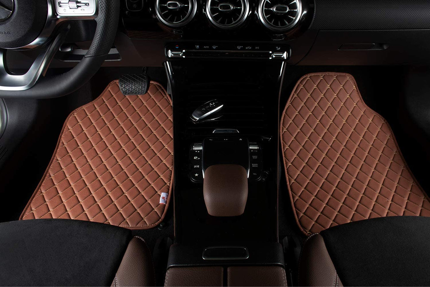 Luxury 2D Universal Car Foot Mats All Cars - Set of 5