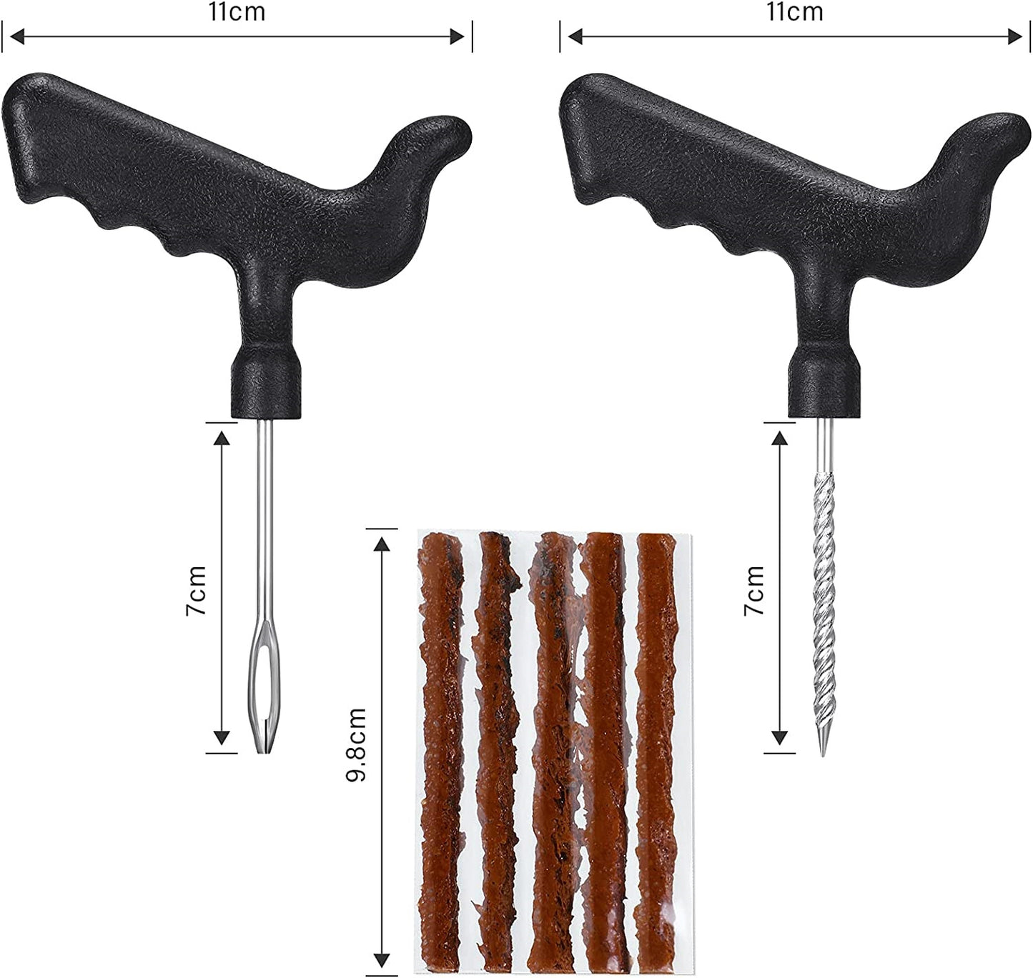 Auto Hub Tubeless Tyre Puncture Repair Kit for Car & Bike, Car Puncture Kit includes Plier and Puncture Strips