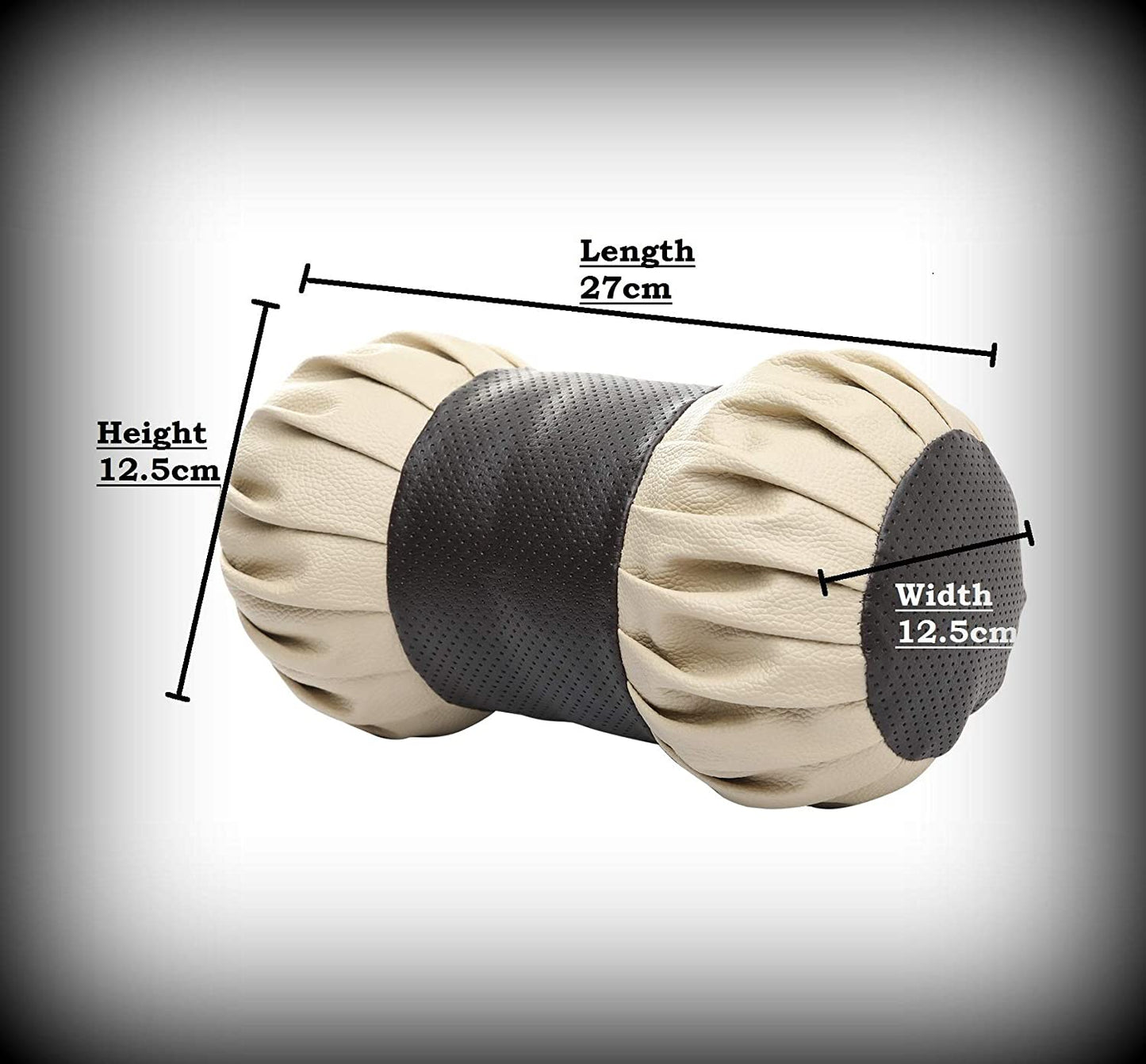 Auto Hub Faux Leather Car Neck Rest for All Cars for Neck Support Car Cushion for Headrest- Pack of 2
