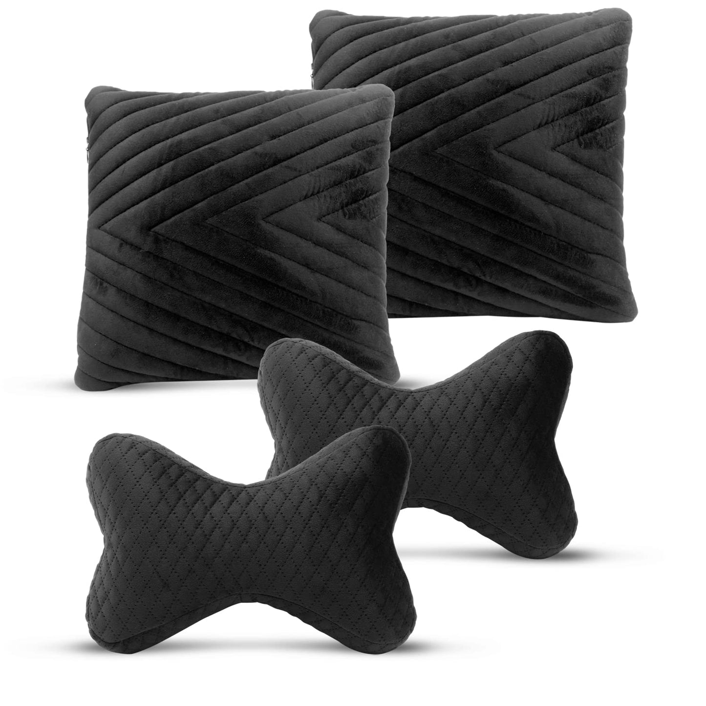 Memory Foam Backrest Support Cushion and Headrest Neck Rest for Car