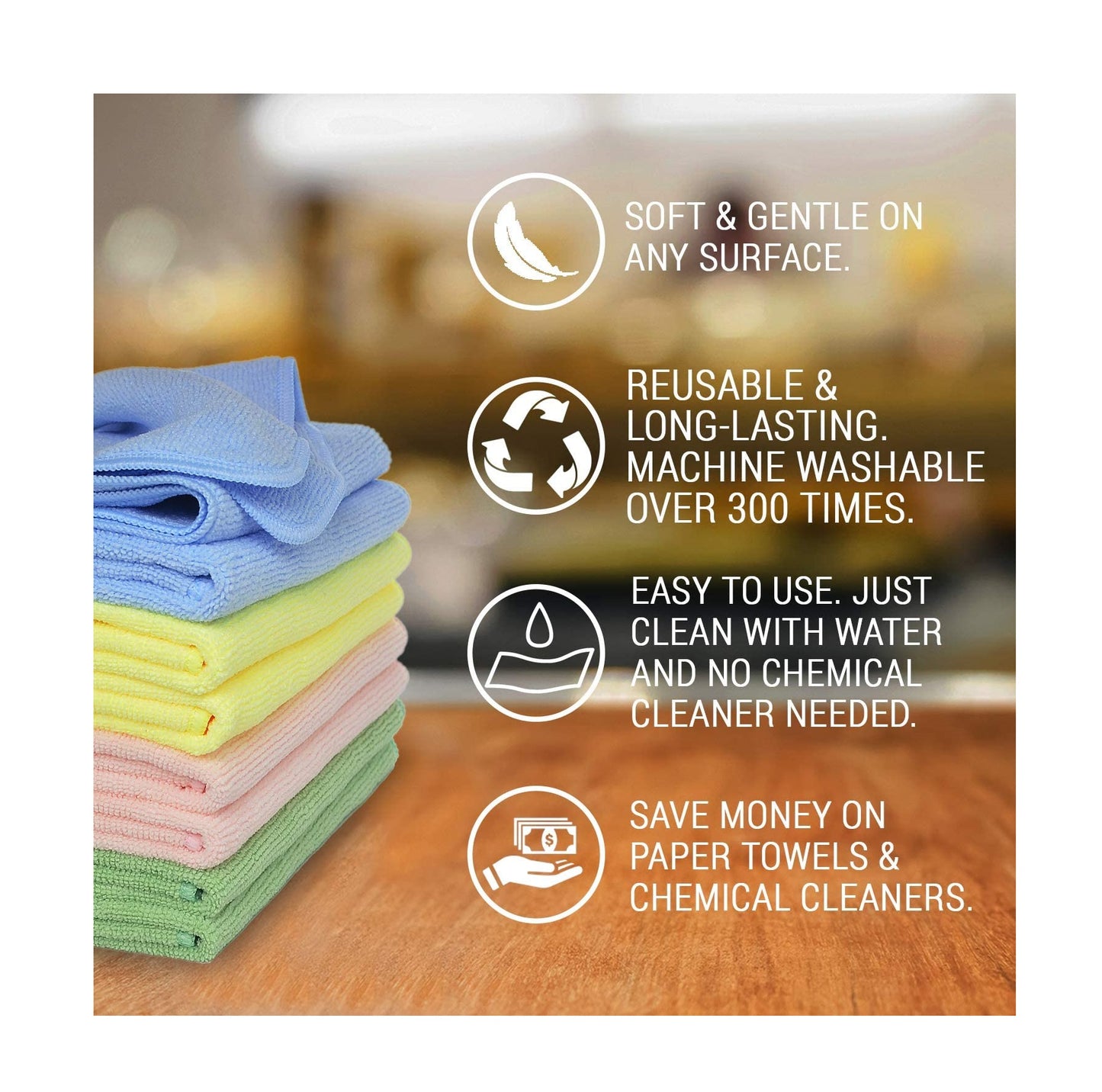 Multi Purpose 250GSM Microfiber cloth 40x40 CM Mix