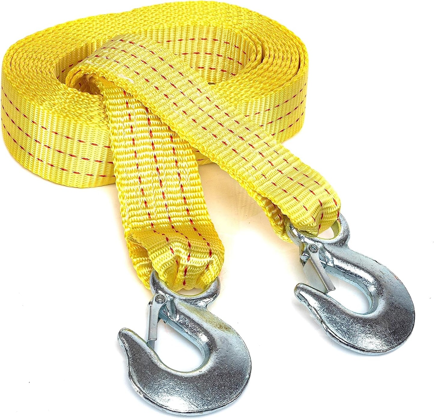 Auto Hub Nylon Tow Rope For Car with Heavy Hooks, Towing Strap for Car - 3 Tons, 4 mtr