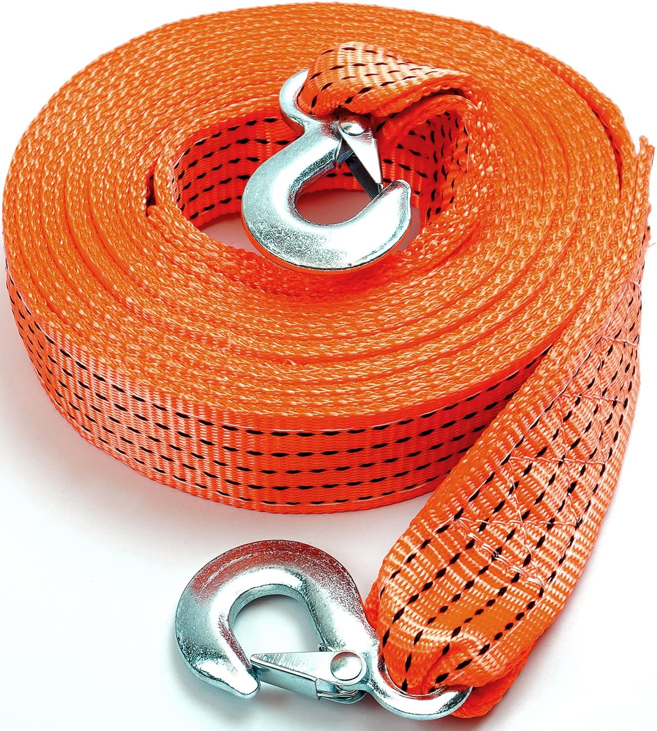 Auto Hub Nylon Tow Rope For Car with Heavy Hooks, Towing Strap for Car - 3 Tons, 4 mtr