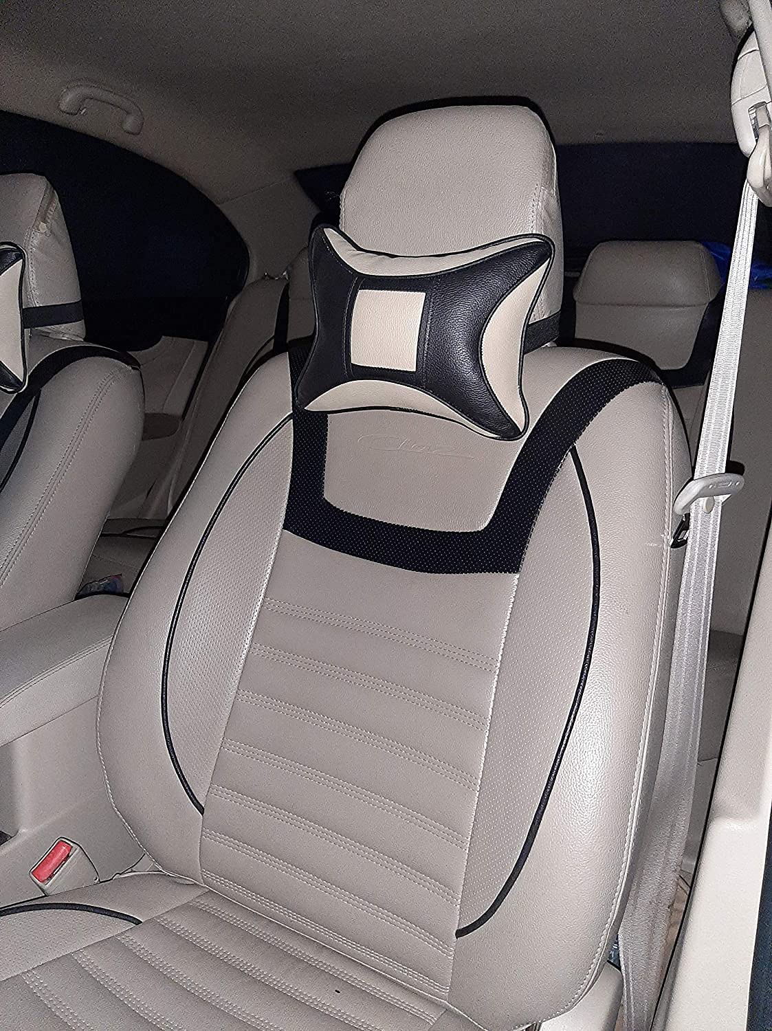 Auto Hub Car Neck Rest Pillow, Car Cushion for All Cars - Pack of 2