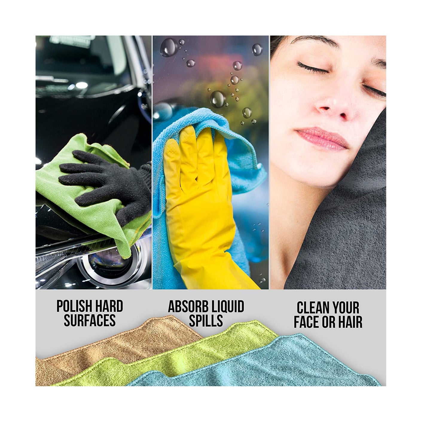 Multi Purpose 250GSM Microfiber cloth 40x40 CM Mix