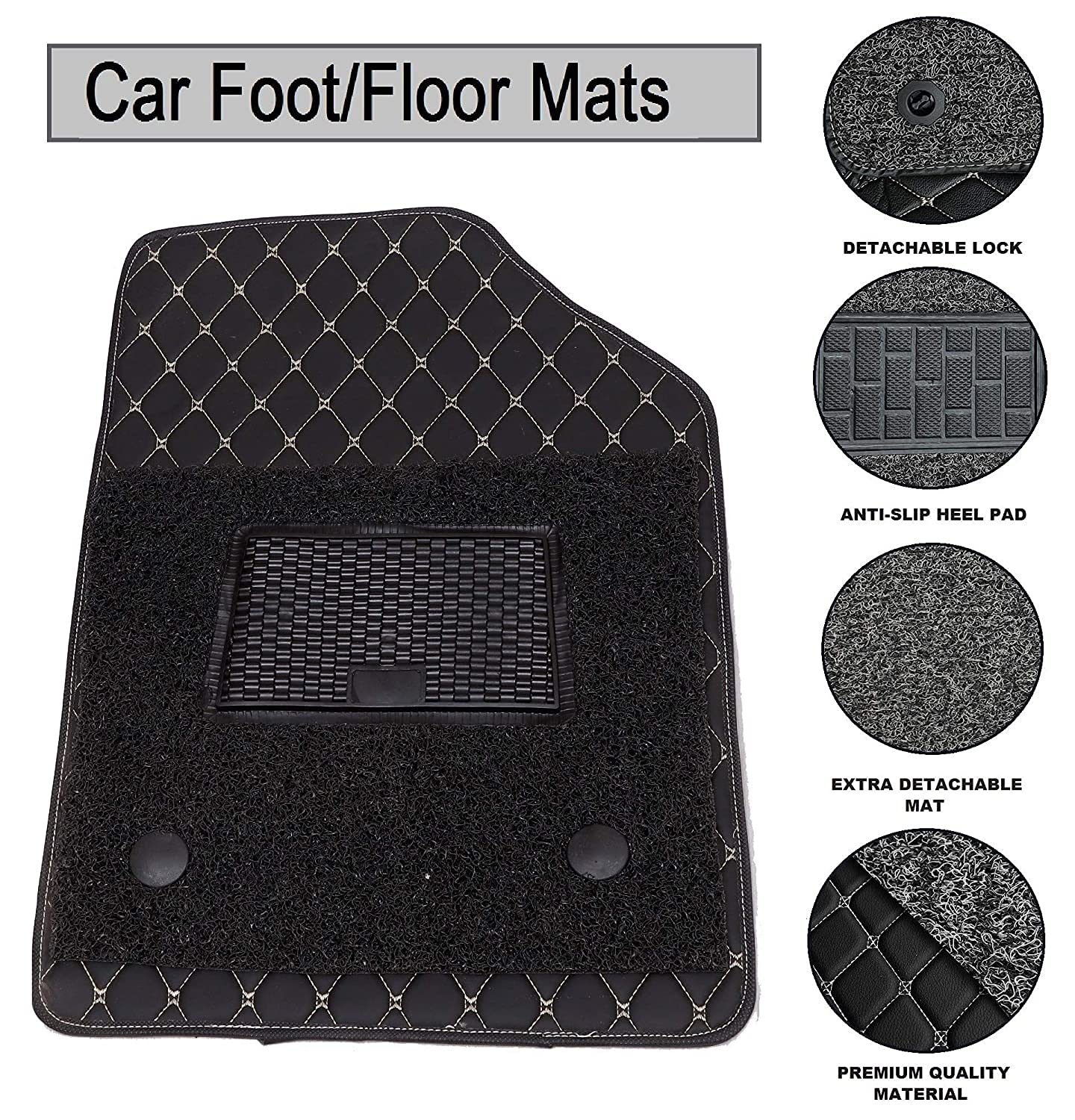 7D Universal Leather Car Floor Mats