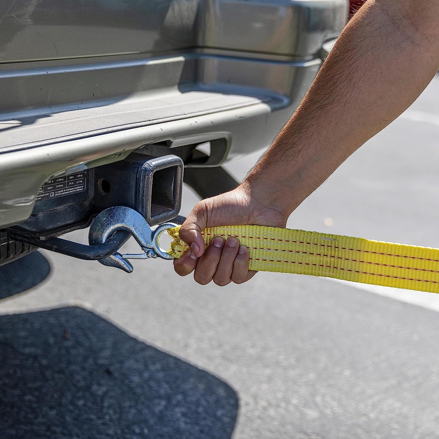 Auto Hub Nylon Tow Rope For Car with Heavy Hooks, Towing Strap for Car - 3 Tons, 4 mtr