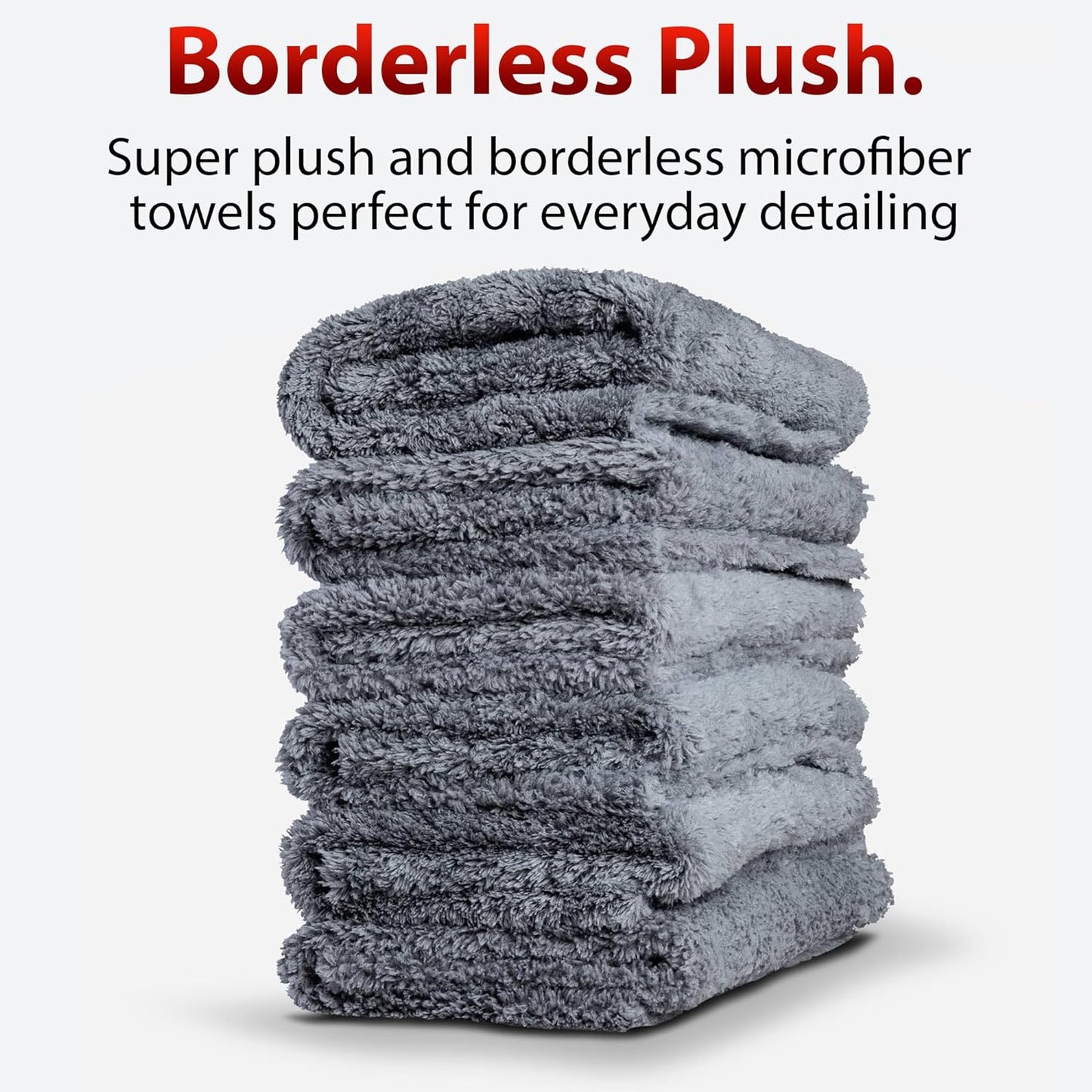 Ultra Soft 600GSM Microfiber Edgless & Dual Sided cloth 40x40 CM Grey