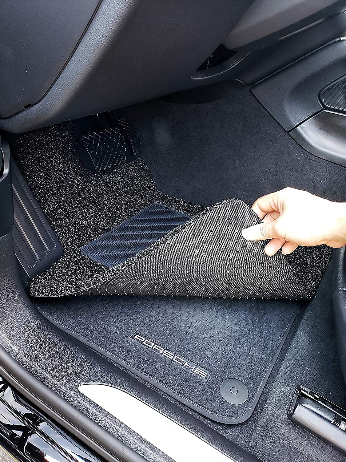 Anti-Skid Curly Grass Car Foot Mat, Universal Fit