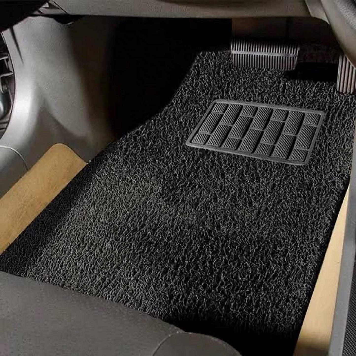 Anti-Skid Curly Grass Car Foot Mat, Universal Fit