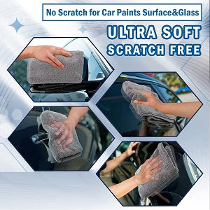 Ultra Soft 340 GSM Microfiber Cleaning Cloth 40x40 CM Grey