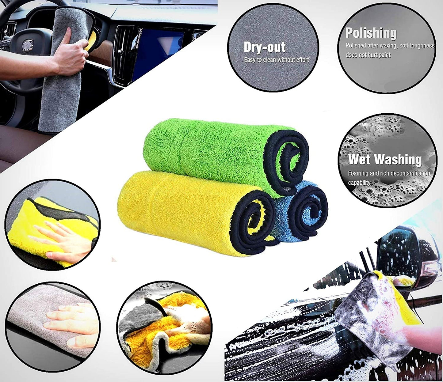 Ultra Soft 600GSM Microfiber cloth 40x40 CM Mix