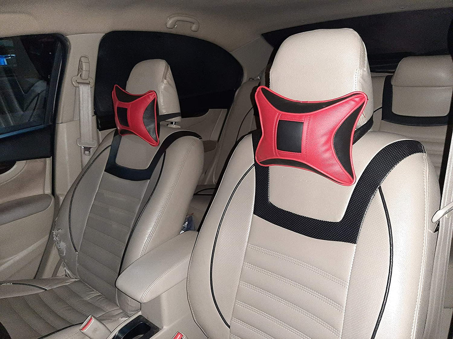Auto Hub Car Neck Rest Pillow, Car Cushion for All Cars - Pack of 2